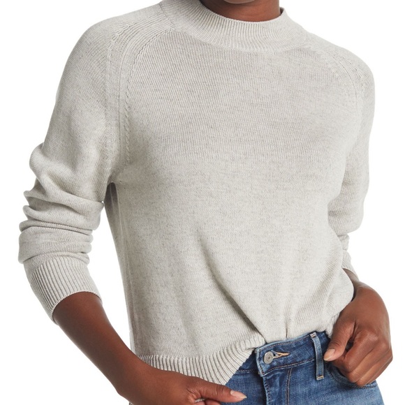 Everlane Sweaters - Everlane The Cotton Mockneck Sweater Gray Small